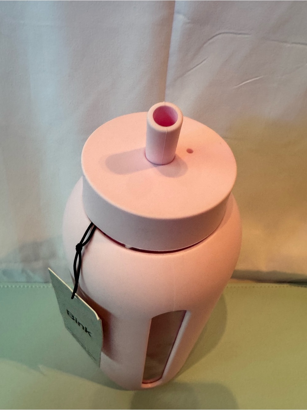 Bink Pink Silicone Straw  Glass  Water Bottle - Picture 5 of 9